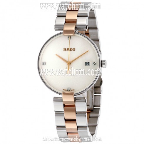 Rado Coupole Jubile White Dial Ladies Two Tone Watch R22852713