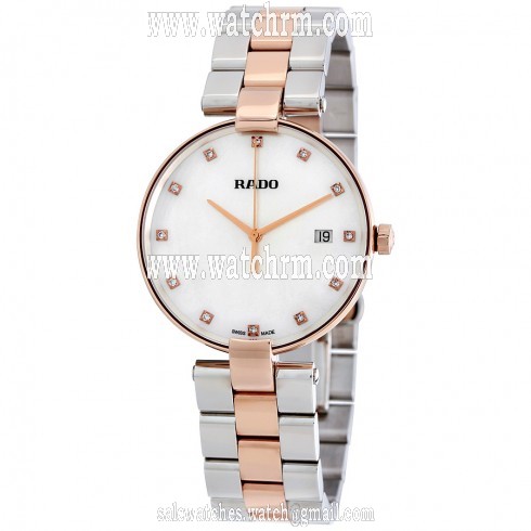 Rado Coupole White Mother Of Pearl Dial Ladies Two Tone Watch R22853924
