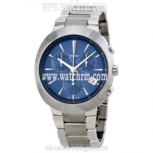 Rado D-Star Chronograph Blue Dial Ceramos and Stainless Steel Men's Watch R15937203