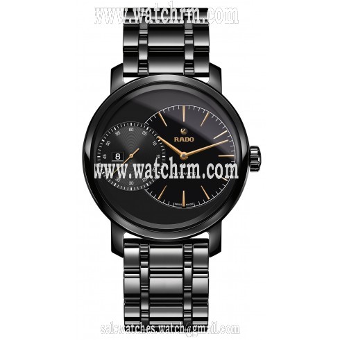 Rado Diamaster Grande Seconde Automatic Black High-tech Ceramic Men's Watch R14127152
