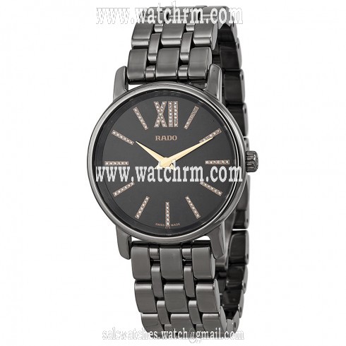 Rado Diamaster Mini Black Dial Black Ceramic Ladies Watch R14064707