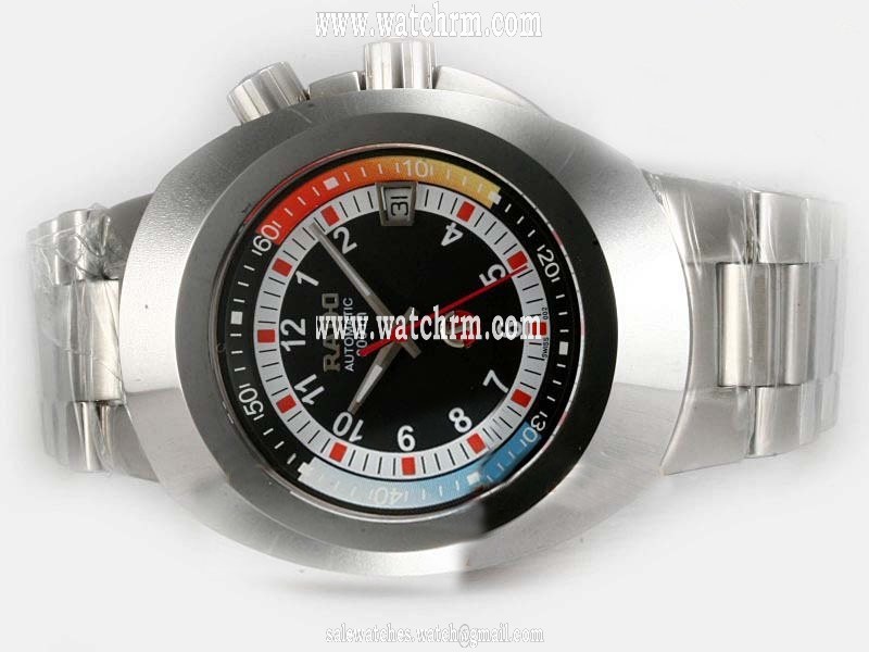 Rado DiaStar 003849 Black Dial Silver Stainless Steel Strap Watch