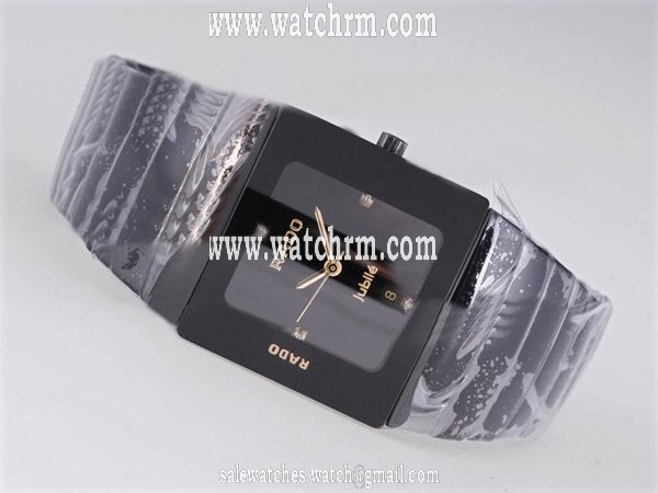 Rado DiaStar 120929 30x27mm Black Dial Black Ceramic Strap Watch