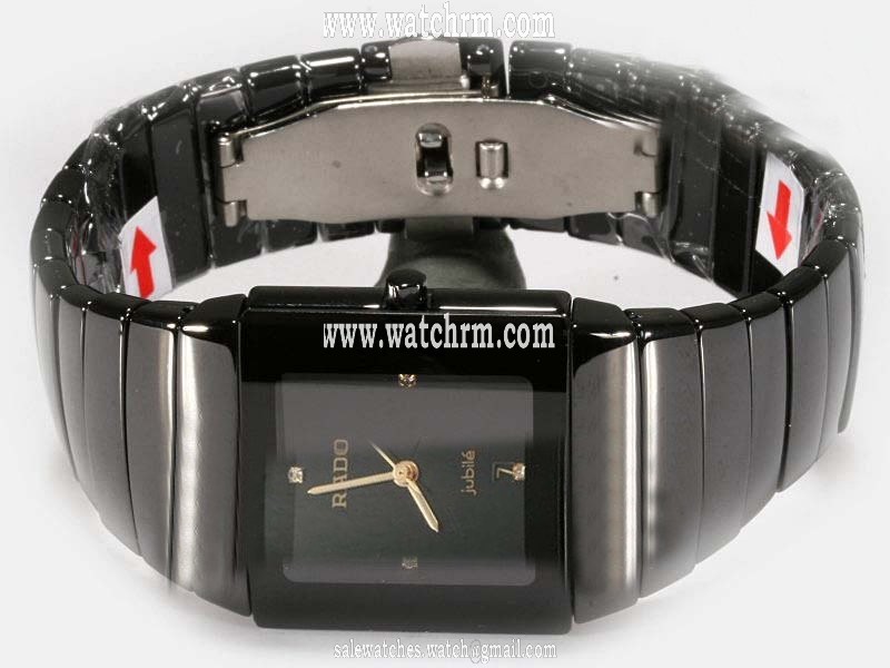 Rado DiaStar 152.0332.3 Black Ceramic Strap Mens Square Watch