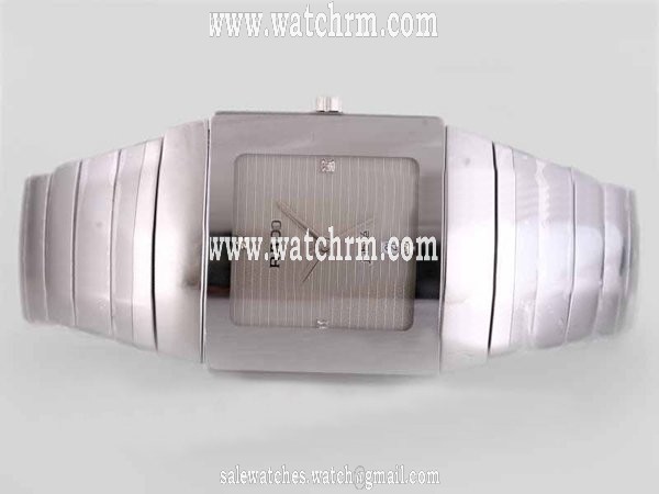 Rado DiaStar 152.0332.3 Square Silver Ceramic Strap Mens Watch