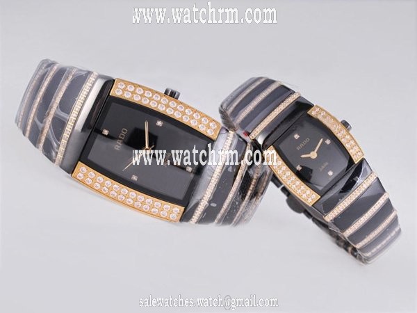 Rado DiaStar 152.0398.3.076 Midsize Rectangle Black Ceramic Strap Watch