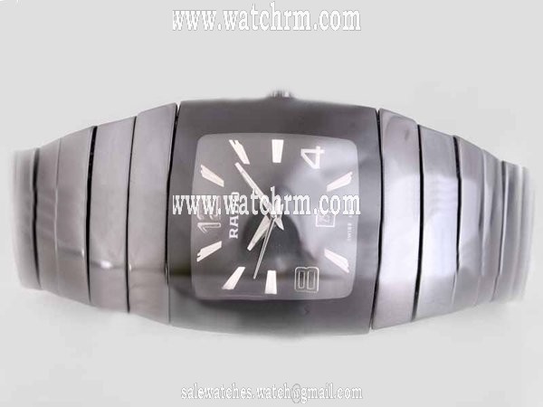 Rado DiaStar 15302833 Silver Ceramic Strap Square Mens Watch