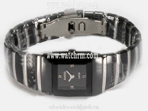 Rado DiaStar 20954 Black Ceramic Strap 21x28mm Black Dial Watch