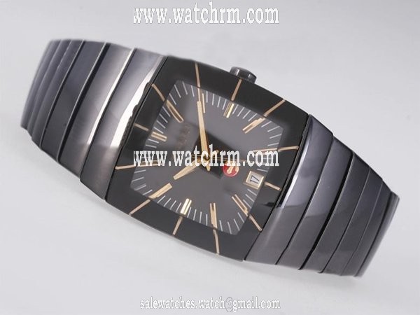 Rado DiaStar 25443 Black Ceramic Strap Ceramic Bezel Black Dial Watch