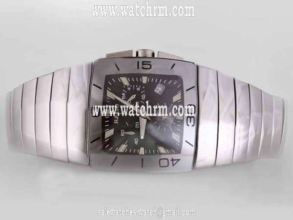 Rado DiaStar 538.0434.3 Square Black Dial Ceramic Case Watch