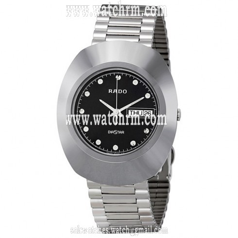 Rado Diastar Black Dial Polished Stainless Steel Men's Watch R12391153