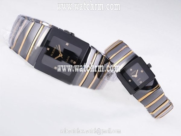 Rado DiaStar RADO10 383 Square Midsize Silver Ceramic Strap Watch