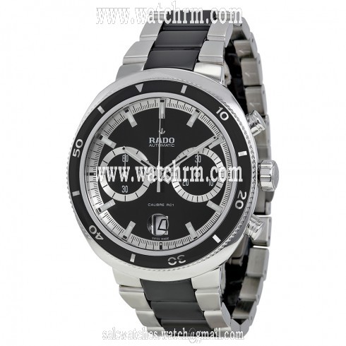 Rado D-Star Automatic Chronograph Black Dial Stainless Steel with Black Ceramic Men's Watch R15965152