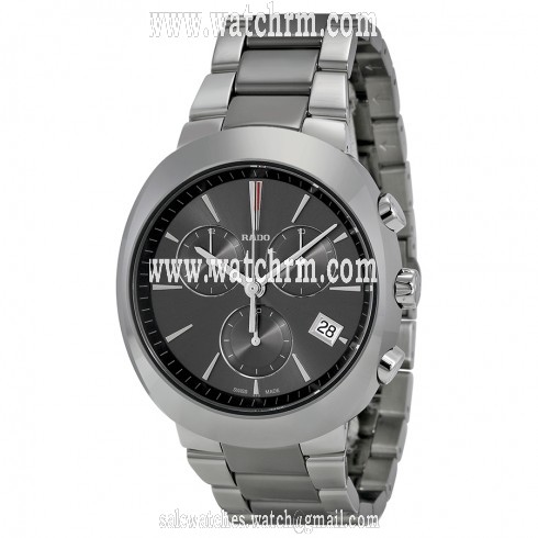 Rado D-Star Chronograph Grey Dial Two-Tone Ceramic Men's Watch R15937102