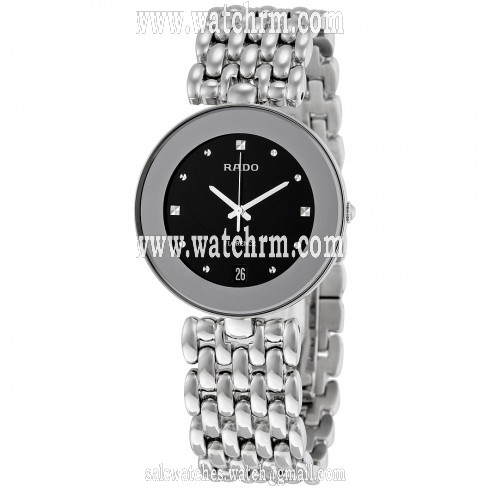 Rado Flourence Bllack Dial Ladies Stainless Steel Watch R48792153