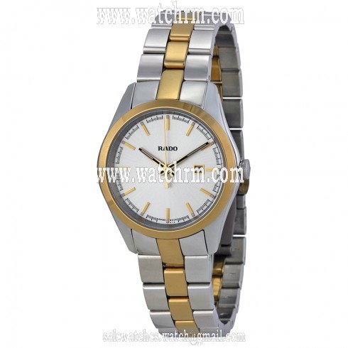 Rado Hyperchrome Silver Dial Two-Tone Ceramos and Steel Ladies Watch R32975102