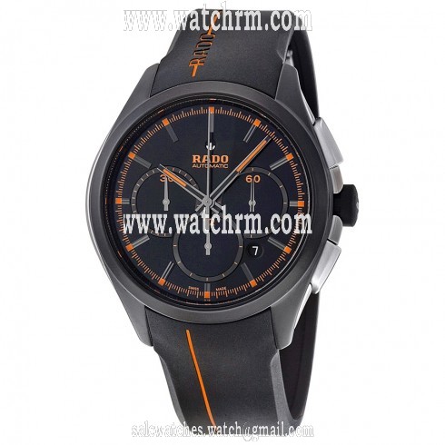 Rado Hyperchrome XXL Black Dial Black Rubber Men's Watch R32525169
