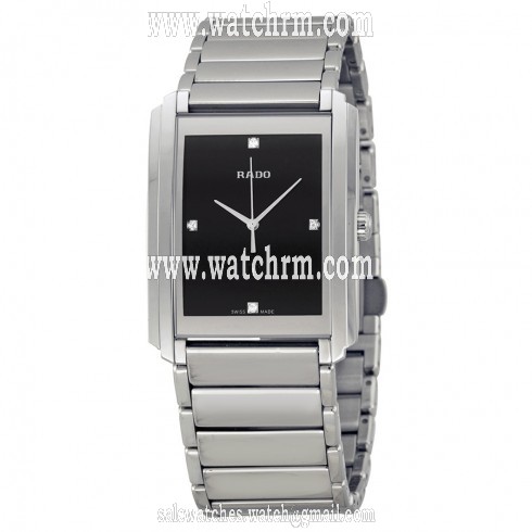 Rado Integral Black Dial Stainless Steel Ladies Quartz Watch R20997713