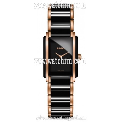Rado Integral Quartz Black Dial Two-tone Ceramic/Stainless Steel Ladies Watch R20612152