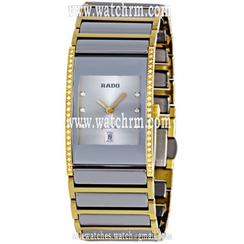 Rado Integral Quartz Platinum-Tone/Gold-tone DiamondWatch R20794702