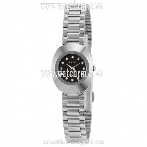 Rado Original Black Diamond Dial Stainless Steel Ladies Watch R12558153