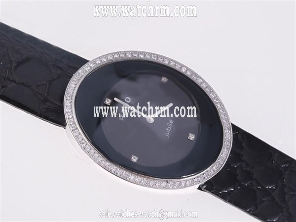 Rado Ovation 964 0541 3 071 Black Dial Quartz Stainless Steel with Diamond Bezel Watch