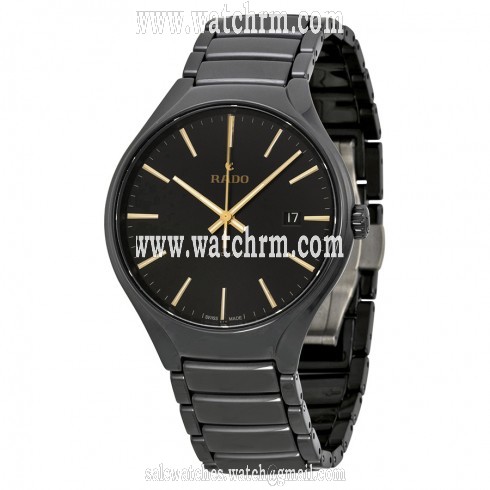 Rado True Black Dial Black Ceramic Men's Watch R27056162