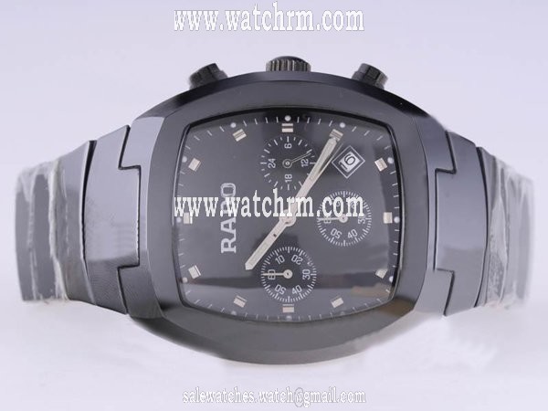 Rado Sintra R13764152 Black Ceramic Strap Square Black Dial Watch