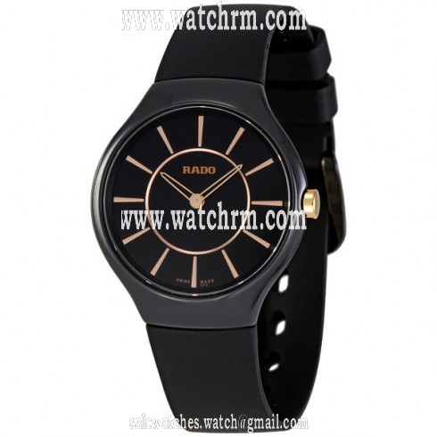Rado Thinline Black Ceramic Ladies Watch R27742159