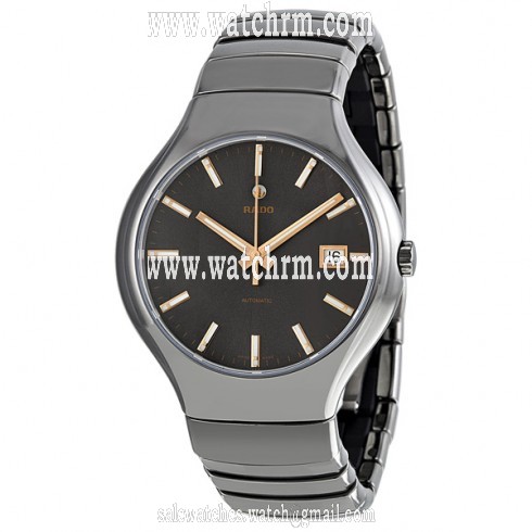 Rado True Automatic Grey Dial Platinum-Tone Ceramic Unisex Watch R27351102