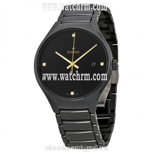 Rado True  Black Dial Black Ceramic Men's Watch R27056712