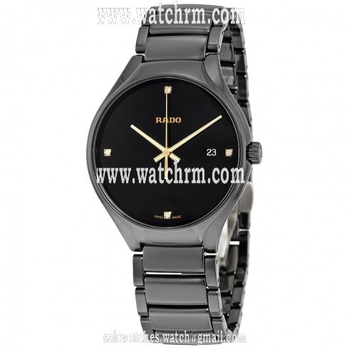 Rado True Black Dial Black Ceramic Men's Watch R27238712