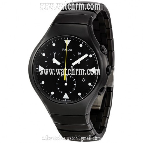 Rado True Black Dial Chronograph High Tech Ceramic Men's Watch R27815162