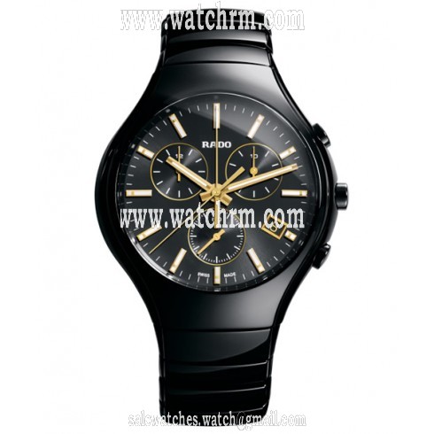 Rado True Chronograph Black Dial Black Ceramic Men's Watch Watch R27814172