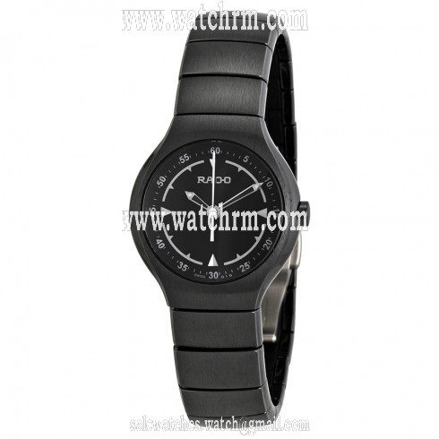 Rado True Jubile Black Dial Black Ceramic Ladies Watch R27678162