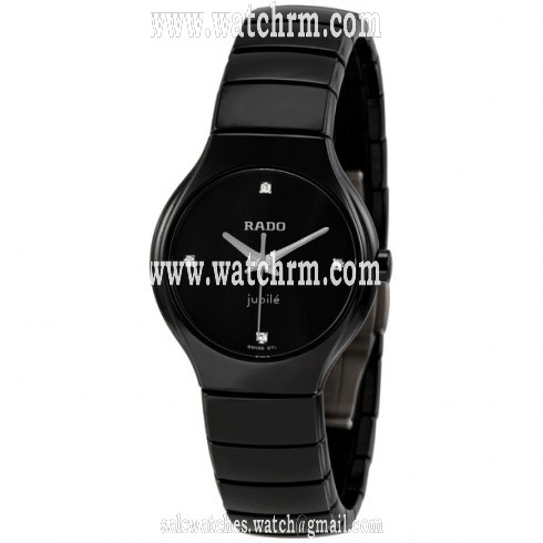 Rado True Jubile Black Dial Ceramic Ladies Watch R27655712