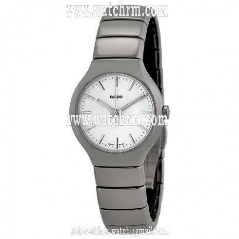 Rado True Silver Dial Platinum-Tone Ceramic Unisex Watch R27656122
