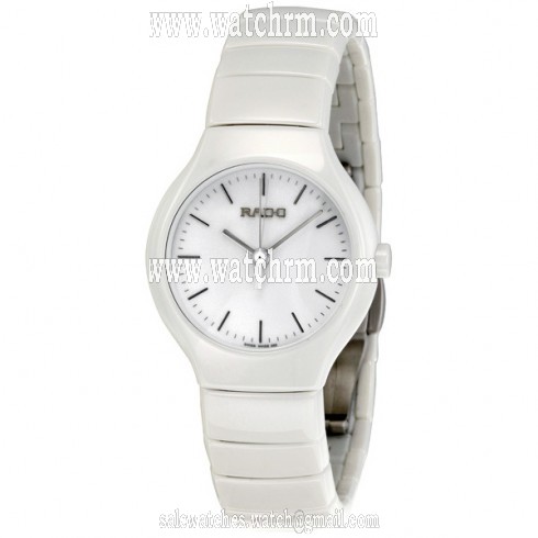 Rado True White Dial Chronograph Ceramic Ladies Watch R27696022