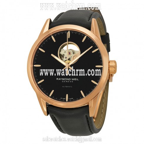 Raymond Weil Freelancer Automatic Black Dial Black Leather Men's Watch RW-2710-PC5-20011