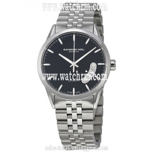 Raymond Weil Freelancer Automatic Black Dial Stainless Steel Men's Watch RW-2770-ST-20011