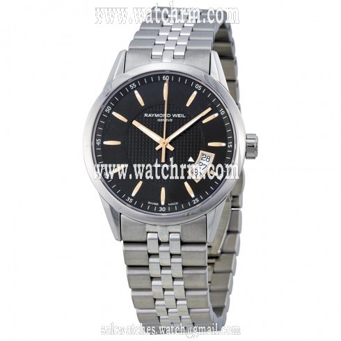 Raymond Weil Freelancer Automatic Black Dial Stainless Steel Men's Watch 2770-ST5-20021
