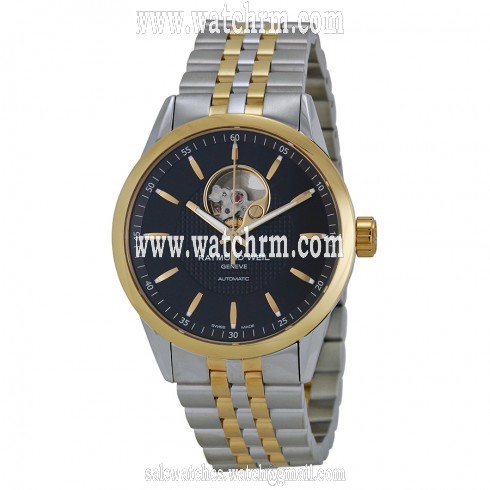 Raymond Weil Freelancer Black Dial Two-tone Stainless Steel Men's Watch 2710-STP-20021