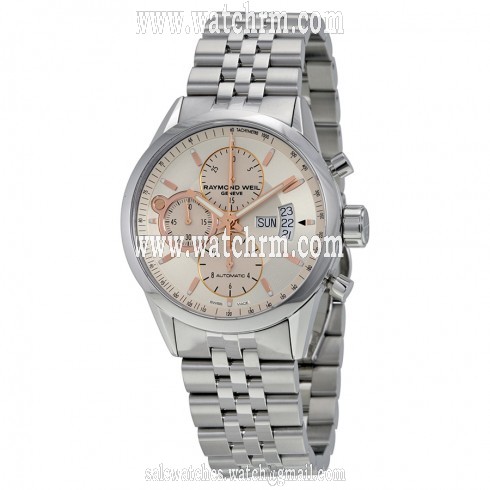 Raymond Weil Freelancer Ivory Dial Stainless Steel Men's Watch 7730-ST-65025