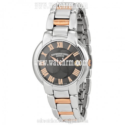 Raymond Weil Jasmine Gray Dial Two Tone Stainless Steel Ladies Watch 5235-S5-01608