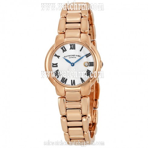 Raymond Weil Jasmine Silver Dial Rose Gold PVD Steel Ladies Watch 5229-P5-01659