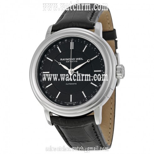 Raymond Weil Maestro Black Dial 38 Hour Power Reserve Automatic Men's Watch 2851-STC-20001