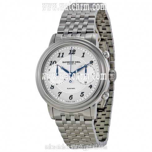 Raymond Weil Maestro Automatic Chronograph Silver Dial Stainless Steel Men's Watch 4830-ST-05659