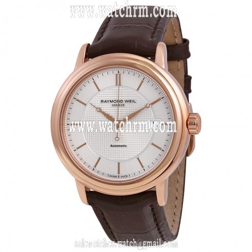 Raymond Weil Maestro Silver Dial Brown Leather Automatic Men's Watch 2837-PC5-65001