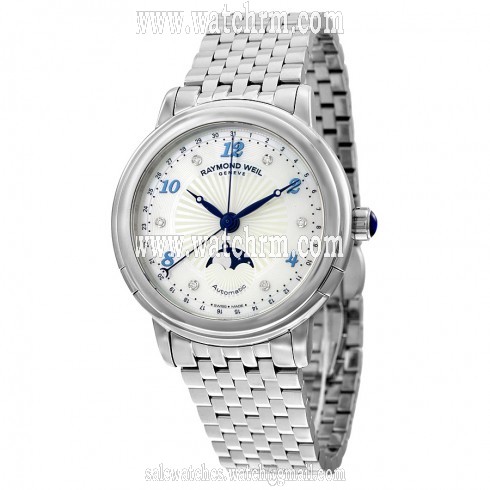 Raymond Weil Maestro Moonphase Automatic Mother of Pearl Dial Stainless Steel Ladies Watch 2739-ST-05985