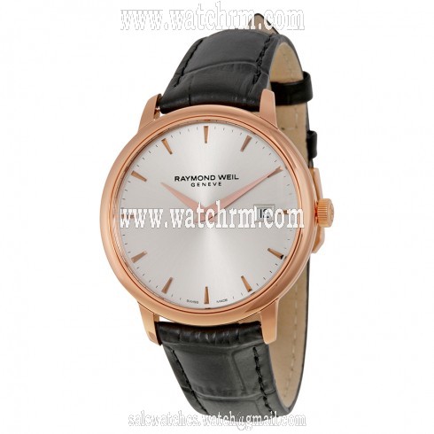 Raymond Weil Maestro Silver Dial Black Leather Men's Watch 5488-PC5-65001